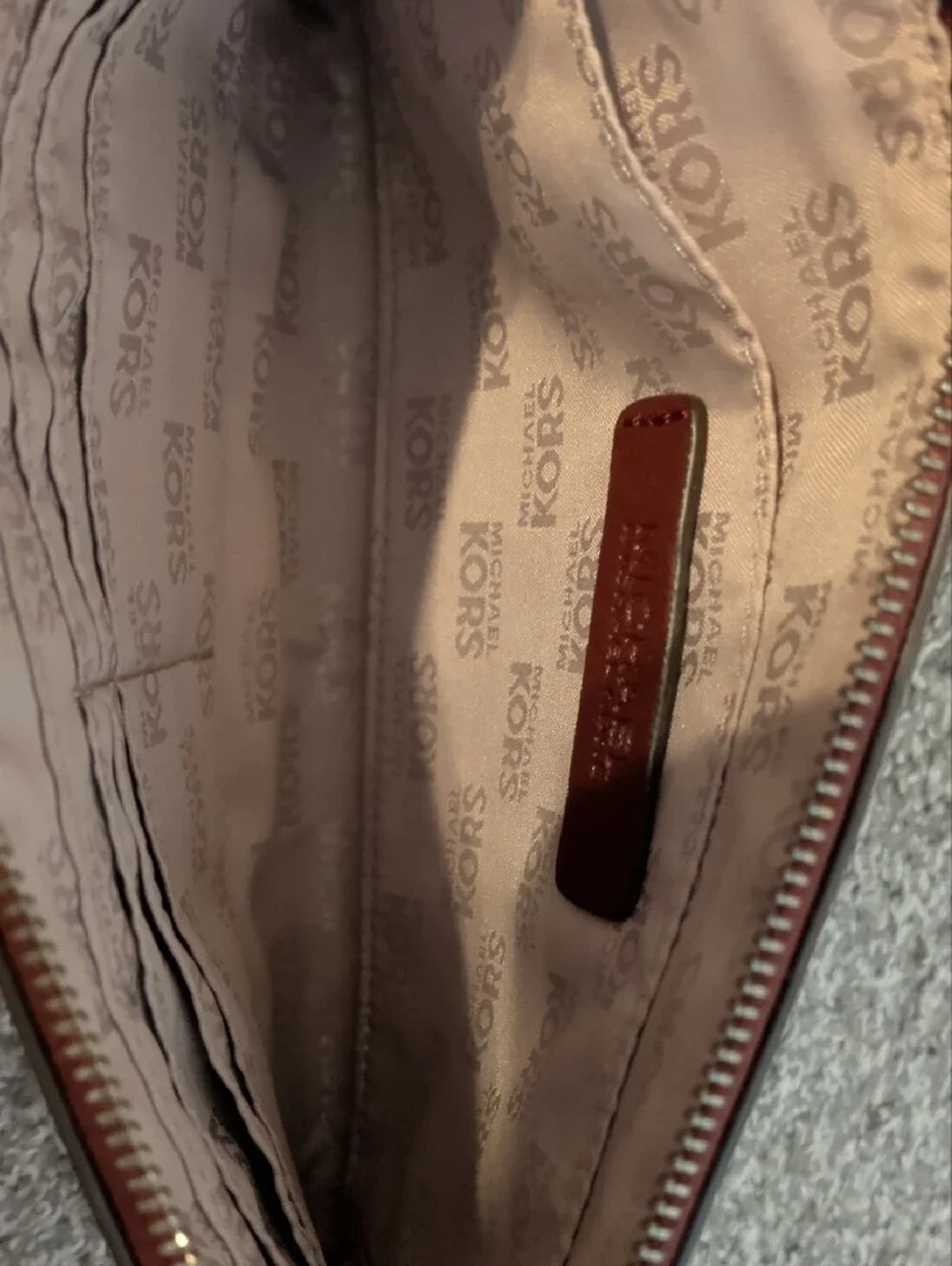 Michael Kors Red Leather Studded Wristlet